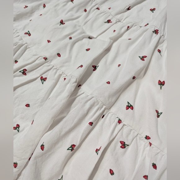 SO 🍓 Strawberry Tiered MIDI Dress - Plus Size 3X - Picture 8 of 13